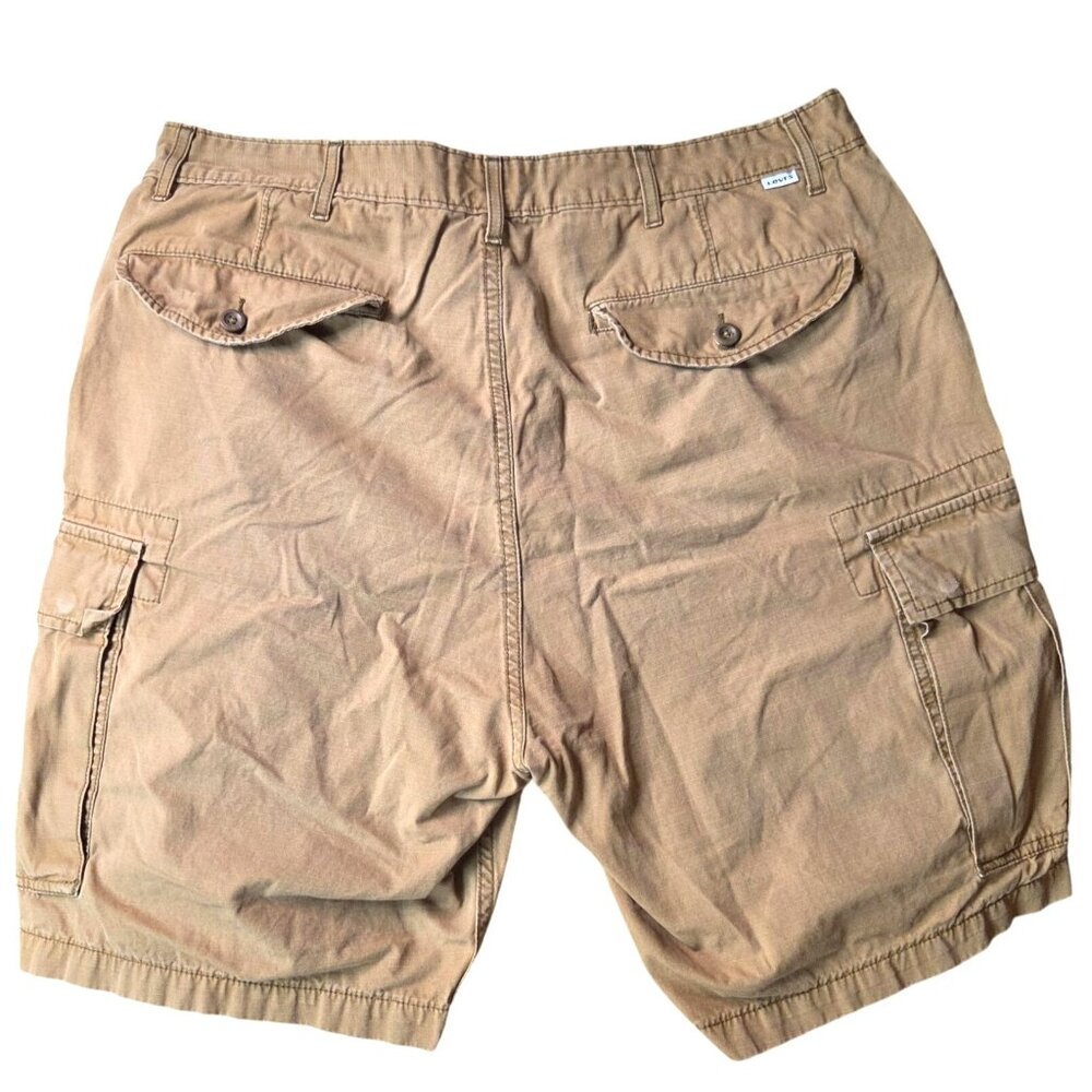 Levi's Khaki Tan Six Pocket Casual Outdoor Cotton Cargo Shorts Men's Size 36 - Picture 2 of 9